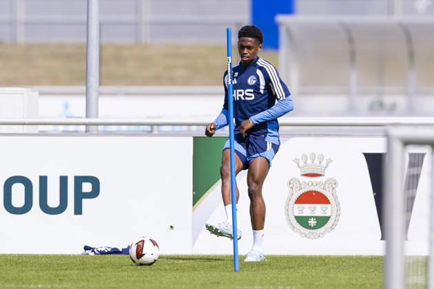 August 27, 2026, Soccer, FC Schalke 04 training session, Junior Adamu, FC Schalke 04, Gelsenkirchen, FC Schalke 04 training facility, North Rhine-Westphalia, Germany, xRHR, PHOTO YYx Copyright: RHR-FOTOx RHR-FOTO YY