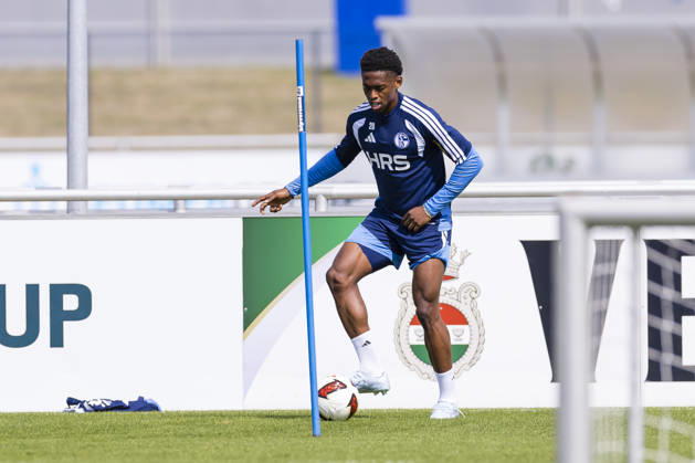 August 27, 2026, Soccer, FC Schalke 04 training session, Junior Adamu, FC Schalke 04, Gelsenkirchen, FC Schalke 04 training facility, North Rhine-Westphalia, Germany, xRHR, PHOTO YYx Copyright: RHR-FOTOx RHR-FOTO YY