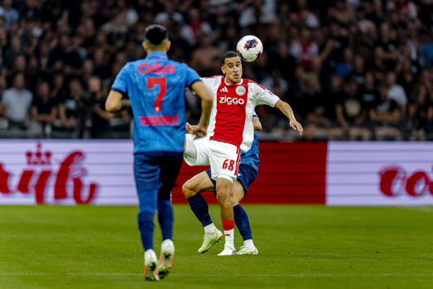 AMSTERDAM: AFC Ajax Amsterdam midfielder Abdellah Ouazane during the UEFA Conference League at the Johan Cruijff ArenA on August 27, 2026, in Amsterdam, the Netherlands. Photo by DeFodi Images