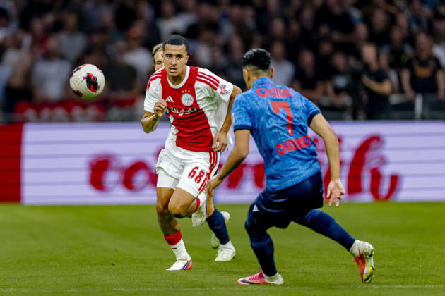 AMSTERDAM: AFC Ajax Amsterdam midfielder Abdellah Ouazane during the UEFA Conference League at the Johan Cruijff ArenA on August 27, 2026, in Amsterdam, the Netherlands. Photo by DeFodi Images