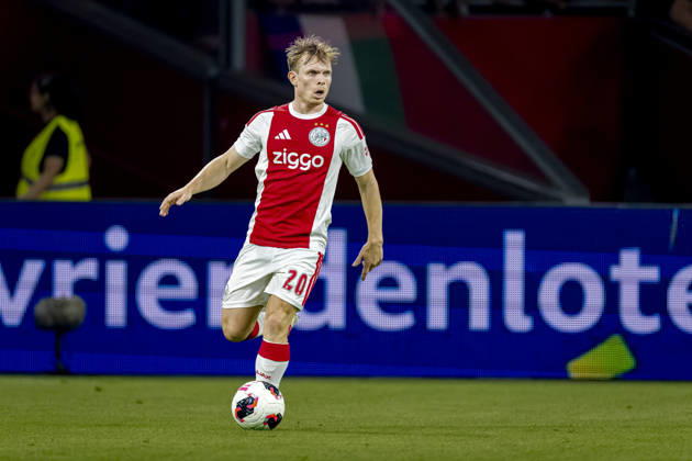 AMSTERDAM: AFC Ajax Amsterdam forward Oliver Edvardsen during the UEFA Conference League at the Johan Cruijff ArenA on August 27, 2026, in Amsterdam, the Netherlands. Photo by DeFodi Images
