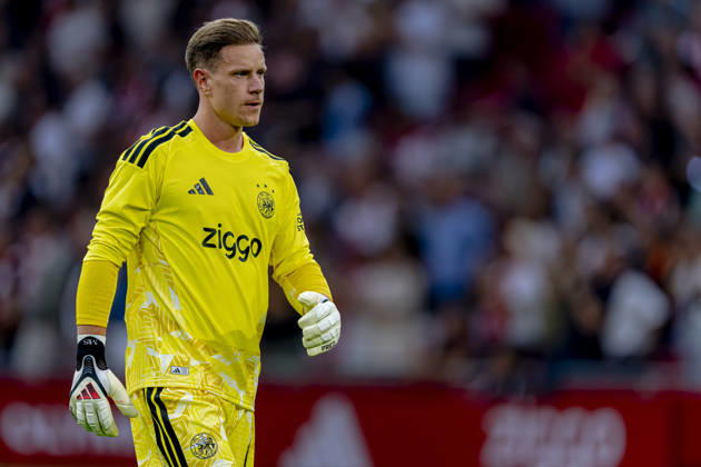 AMSTERDAM: AFC Ajax Amsterdam goalkeeper Marc ter Stegen during the UEFA Conference League at the Johan Cruijff ArenA on August 27, 2026, in Amsterdam, the Netherlands. Photo by DeFodi Images