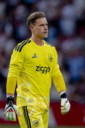 AMSTERDAM: AFC Ajax Amsterdam goalkeeper Marc ter Stegen during the UEFA Conference League at the Johan Cruijff ArenA on August 27, 2026, in Amsterdam, the Netherlands. Photo by DeFodi Images