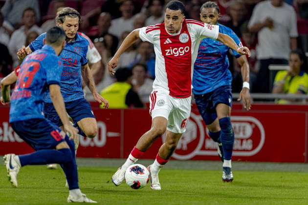 AMSTERDAM: AFC Ajax Amsterdam midfielder Abdellah Ouazane during the UEFA Conference League at the Johan Cruijff ArenA on August 27, 2026, in Amsterdam, the Netherlands. Photo by DeFodi Images