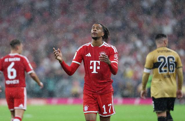 August 28, 2026, GER, Soccer, Men s, Bundesliga 1, 2026–2027 Season, Matchday 1, FC Bayern Munich vs. VfB Stuttgart Michael Olise FC Bayern Munich 17 claims DFB DFL regulations prohibit any use of photographs as image sequences and or quasi-video Munich Allianz Arena Bayern Germany Copyright: xNordphoto Schneiderx