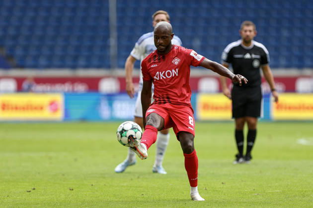 August 29, 2026, GER, Soccer, Men s, 3rd Division, 2026–2027 Season, MSV Duisburg vs. FC Würzburger Kickers, David Kinsombi, Würzburg in action with the ball, individual play, Duisburg, Schauinsland, Reisen Arena, North Rhine-Westphalia, Germany Copyright: xAdrianxSchlüterx