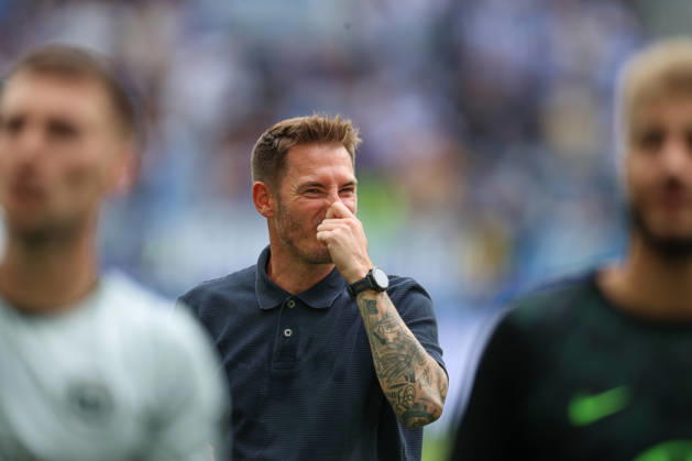 Tobias Strobl, VfL Wolfsburg, head coach, speaking to fans after the match: Karlsruher SC vs. VfL Wolfsburg, 2. Bundesliga, Matchday 3, 2026–2027, August 29, 2026, DFL regulations prohibit any use of photographs as image sequences and or quasi-video, Karlsruher SC vs. VfL Wolfsburg, 2. Bundesliga, Matchday 3, 2026–2027, August 29, 2026, Karlsruhe Copyright: xEibner-Pressefoto JanxPrihodax EP_JPA