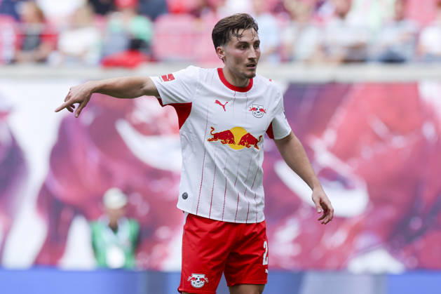 Rocco Reitz of RB Leipzig gestures during the Bundesliga match between RB Leipzig and Borussia Mönchengladbach, Red Bull Arena on August 29, 2026, in Leipzig, Germany. Photo by Marco Steinbrenner, DeFodi Images. Rocco Reitz of RB Leipzig gestures during the Bundesliga match between RB Leipzig and Borussia Mönchengladbach at Red Bull Arena on August 29, 2026 in Leipzig, Germany. Photo by Marco Steinbrenner, DeFodi Images. DFB and DFL regulations prohibit any use of photographs as image sequences and or quasi-video. Photo by Marco Steinbrenner, DeFodi Images.