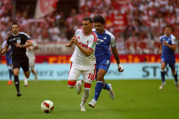 August 29, 2026, GER, Soccer, Men s, Bundesliga, 1. Bundesliga, 2026–2027 Season, 1. FC Köln vs. TSG 1899 Hoffenheim: Said El Mala (KOE) and Ozan Kabak (TSG) battle for the ball Copyright: xSvenxHanischx