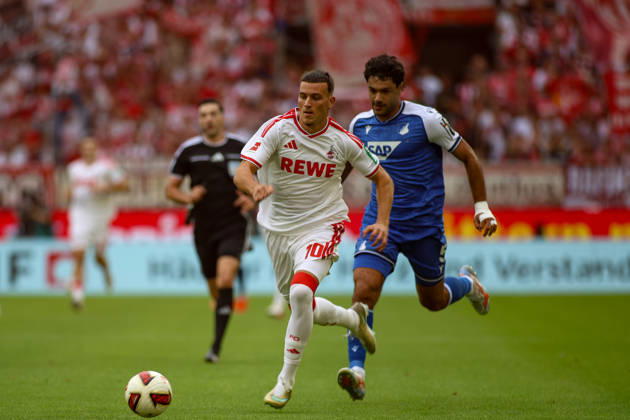 August 29, 2026, GER, Soccer, Men s, Bundesliga, 1. Bundesliga, 2026–2027 Season, 1. FC Köln vs. TSG 1899 Hoffenheim: Said El Mala (KOE) and Ozan Kabak (TSG) battle for the ball Copyright: xSvenxHanischx