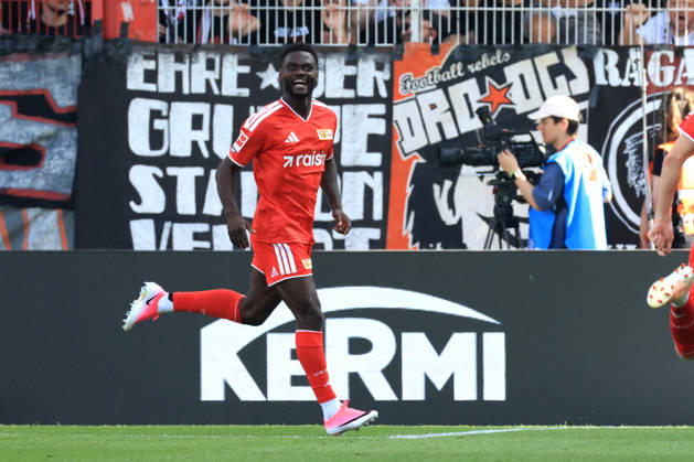 August 29, 2026, GER, Soccer, Bundesliga 1, 2026–2027, Alte Foersterei, 1. FC Union vs. Eintracht Frankfurt 1–0 (goal by Lucas Tousart), 1. FC Union Berlin, August 29, DFB and DFL regulations prohibit any use of photographs as image sequences and or quasi-video, Berlin, Alte Foersterei Stadium, Berlin, Germany Copyright: xNordphotox xEnglerx