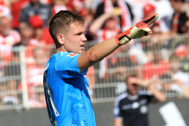 August 29, 2026, GER, Soccer, 1. Bundesliga, 2026–2027, Alte Foersterei, 1. FC Union vs. Eintracht Frankfurt Matheo Raab 1. FC Union Berlin 31 1st Division DFB DFL regulations prohibit any use of photographs as image sequences and or quasi-video Berlin Stadium Alte Foersterei Berlin Germany Copyright: xNordphotox xEnglerx