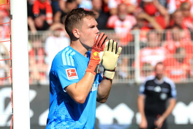 August 29, 2026, GER, Soccer, 1. Bundesliga, 2026–2027, Alte Foersterei, 1. FC Union vs. Eintracht Frankfurt Matheo Raab 1. FC Union Berlin 31 1st Division DFB DFL regulations prohibit any use of photographs as image sequences and or quasi-video Berlin Stadium Alte Foersterei Berlin Germany Copyright: xNordphotox xEnglerx