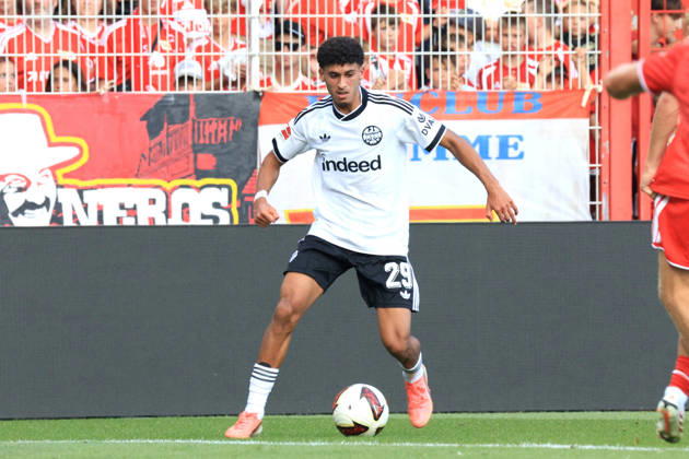 August 29, 2026, GER, Soccer, Bundesliga 1, 2026–2027, Alte Foersterei, 1. FC Union vs. Eintracht Frankfurt AYOUBE AMAIMOUNI ECHGHOUYAB Eintracht Frankfurt 29 1 League DFB DFL regulations prohibit any use of photographs as image sequences and or quasi-video Berlin Stadium Alte Foersterei Berlin Germany Copyright: xNordphotox xEnglerx