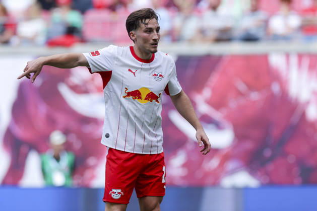 Rocco Reitz of RB Leipzig gestures during the Bundesliga match between RB Leipzig and Borussia Mönchengladbach, Red Bull Arena on August 29, 2026, in Leipzig, Germany. Photo by Marco Steinbrenner, DeFodi Images. Rocco Reitz of RB Leipzig gestures during the Bundesliga match between RB Leipzig and Borussia Mönchengladbach at Red Bull Arena on August 29, 2026 in Leipzig, Germany. Photo by Marco Steinbrenner, DeFodi Images. DFB and DFL regulations prohibit any use of photographs as image sequences and or quasi-video. Photo by Marco Steinbrenner, DeFodi Images.