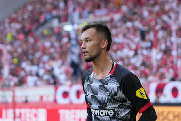 Mio Backhaus, SC Freiburg, 01, Germany, Soccer, Bundesliga 1, Matchday 1, 2026–2027, SC Freiburg vs. SV Werder Bremen, August 30, 2026, Europa-Park Stadium, Freiburg, Freiburg, Europa-Park Stadium, Baden-Württemberg, Germany Copyright: xArnexAmbergx