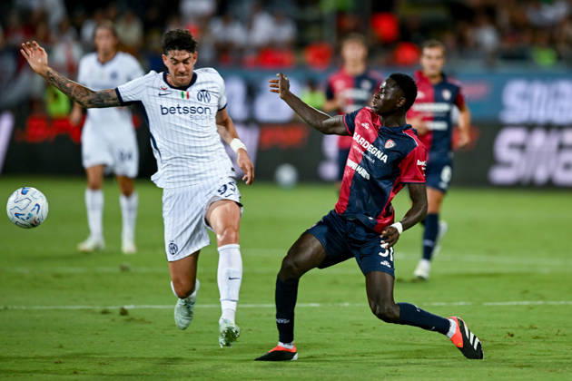 Cagliari s Paul Mendy in action during the Serie A soccer match between Cagliari Calcio and F.C. Internazionale at the Unipol Domus in Cagliari, Sardinia - Sunday 30th august 2026. - Soccer Copyright: xGianlucaxZuddas LaPressex
