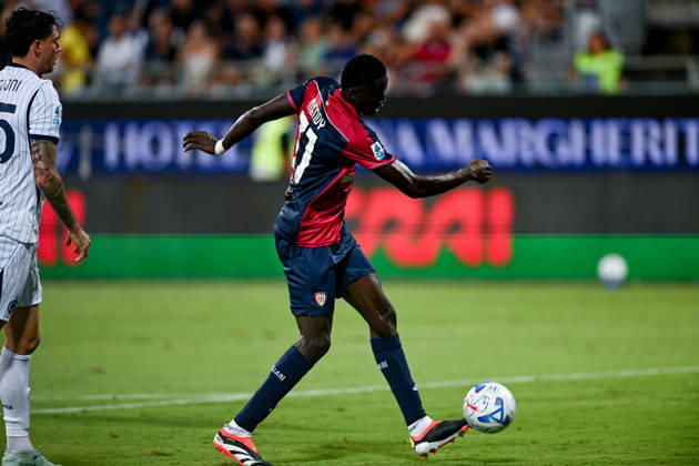 Cagliari s Paul Mendy in action during the Serie A soccer match between Cagliari Calcio and F.C. Internazionale at the Unipol Domus in Cagliari, Sardinia - Sunday 30th august 2026. - Soccer Copyright: xGianlucaxZuddas LaPressex