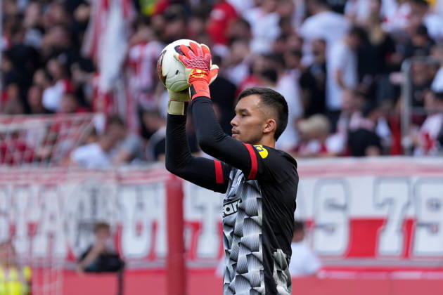 Mio Backhaus, SC Freiburg, No. 1 on the Ball, Germany, Soccer, Bundesliga 1, Matchday 1, 2026–2027, SC Freiburg vs. SV Werder Bremen, August 30, 2026, Europa-Park Stadium, Freiburg, Freiburg, Europa-Park Stadium, Baden-Württemberg, Germany Copyright: xArnexAmbergx