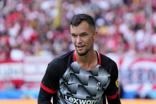 Mio Backhaus, SC Freiburg, 01, Germany, Soccer, Bundesliga 1, Matchday 1, 2026–2027, SC Freiburg vs. SV Werder Bremen, August 30, 2026, Europa-Park Stadium, Freiburg, Freiburg, Europa-Park Stadium, Baden-Württemberg, Germany Copyright: xArnexAmbergx