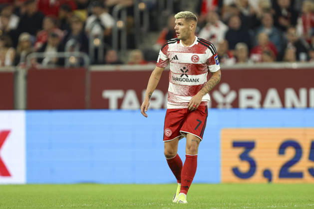Erik Wekesser of Fortuna Düsseldorf watches during the 3. Liga match between Fortuna Düsseldorf and VfB Stuttgart II at the Merkur Spiel Arena on August 28, 2026, in Düsseldorf, Germany Photo by Oliver Kaelke DeFodi Images Erik Wekesser of Fortuna Düsseldorf looks on during the 3. Liga match between Fortuna Düsseldorf and VfB Stuttgart II at Merkur Spiel Arena on August 28, 2026 in Düsseldorf, Germany Photo by Oliver Kaelke, DeFodi Images DFB and DFL regulations prohibit any use of photographs as image sequences and or quasi-video Photo by Oliver Kaelke, DeFodi Images