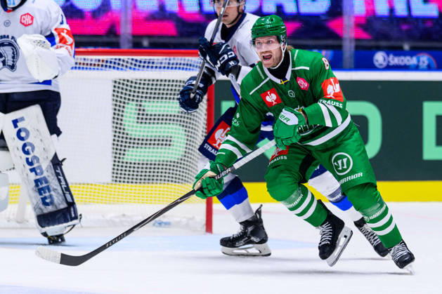September 3, 2026: Linus Sandin of Rögle during the CHL game between HC Plzen and Rögle on September 3, 2026 in Plzen. Photo by Mathilda Schuler. BILDBYRAN code MA MA1031 ice hockey CHL Champions Hockey League HC Plzen Rögle Rögle BBENG ice hockey CHL Champions Hockey League HC Plzen Rögle Rögle BBENG Copyright: MATHILDAxSCHULER BB260903MA162