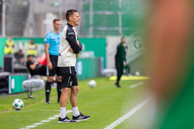 Thomas Woerle, SC Preussen Münster, Head Coach (GER), SC Preussen Münster vs. TSV Havelse, Soccer, 3rd Division, Matchday 4, 2026–2027 Season, September 5, 2026 DFL regulations prohibit the use of photographs as image sequences and or quasi-video GER, SC Preussen Münster vs. TSV Havelse, soccer, 3rd League, Matchday 4, 2026–2027 season, September 5, 2026, Münster Copyright: xEibner-Pressefoto JanxRollingerx EP_JSK