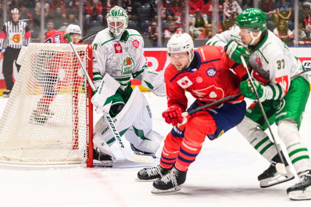 September 5, 2026: Goaltender Calle Clang of Rögle during the CHL game between Dynamo Pardubice and Rögle on September 5, 2026 in Pardubice. Photo by Mathilda Schuler. BILDBYRAN code MA MA1033 ice hockey CHL Champions Hockey League Dynamo Pardubice Rögle Rögle BBENG ice hockey CHL Champions Hockey League Dynamo Pardubice Rögle Rögle BBENG Copyright: MATHILDAxSCHULER BB260905MA076