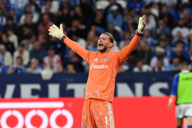 FC Schalke 04 goalkeeper Loris Karius gestures during the Bundesliga 1 match between FC Schalke 04 and FC Bayern Munich, Veltins Arena on September 5, 2026, in Gelsenkirchen, Germany. Photo by Ralf Treese, DeFodi Images. FC Schalke 04 goalkeeper Loris Karius gestures during the Bundesliga match between FC Schalke 04 and FC Bayern Munich at Veltins Arena on September 5, 2026 in Gelsenkirchen, Germany. Photo by Ralf Treese, DeFodi Images. DFB and DFL regulations prohibit any use of photographs as image sequences and or quasi-video. Photo by Ralf Treese, DeFodi Images.