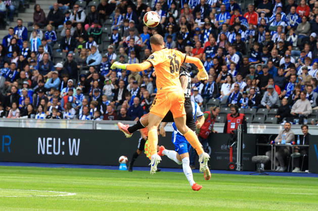 September 6, 2026, Germany, Soccer, 2. Bundesliga, Matchday, 2026–2027 Season, Berlin Olympic Stadium, Hertha BSC vs. 1. FC Magdeburg, Marius Gersbeck (Hertha BSC Berlin, 35), Baris Atik (1. FC Magdeburg, 23), 2. Bundesliga, DFB and DFL regulations prohibit any use of photographs as image sequences and or quasi-video, Berlin, Berlin Olympic Stadium, Berlin, Germany Copyright: xNordphotox xEnglerx