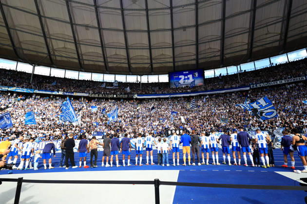 September 6, 2026, Germany, Soccer, 2. Bundesliga, Matchday, 2026–2027 Season, Berlin Olympic Stadium, Hertha BSC vs. 1. FC Magdeburg, Hertha BSC players, Hertha BSC fans, 2nd Division, DFB, DFL regulations prohibit any use of photographs as image sequences and or quasi-video. Berlin, Berlin Olympic Stadium, Berlin, Germany Copyright: xNordphotox xEnglerx