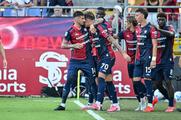 IPA88246317 - Daniel Maldini of Cagliari Calcio, Exultation, Joy, Celebration After Scoring a Goal, during the Cagliari Calcio vs. US Lecce Italian Serie A soccer match in Cagliari, Italy, September 7, 2026  Copyright: xLuigixCanu IPAxSportx xx IPA88246317