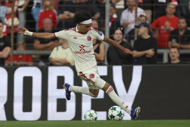Anas Slimani of Fortuna Düsseldorf in action, on the ball, making a solo run during the 3. Liga match between SC Fortuna Cologne and Fortuna Düsseldorf, Südstadion on September 6, 2026, in Cologne, Germany. Photo by Oliver Kaelke, DeFodi Images. Anas Slimani of Fortuna Düsseldorf controls the ball during the 3. Liga match between SC Fortuna Cologne and Fortuna Düsseldorf at Südstadion on September 6, 2026 in Cologne, Germany. Photo by Oliver Kaelke, DeFodi Images. DFB and DFL regulations prohibit any use of photographs as image sequences and or quasi-video. Photo by Oliver Kaelke, DeFodi Images.