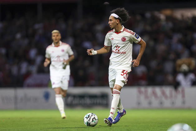 Anas Slimani of Fortuna Düsseldorf in action, on the ball, making a solo run during the 3. Liga match between SC Fortuna Köln and Fortuna Düsseldorf, Südstadion on September 6, 2026, in Cologne, Germany. Photo by Oliver Kaelke, DeFodi Images. Anas Slimani of Fortuna Düsseldorf controls the ball during the 3. Liga match between SC Fortuna Cologne and Fortuna Düsseldorf at Südstadion on September 6, 2026 in Cologne, Germany. Photo by Oliver Kaelke, DeFodi Images. DFB and DFL regulations prohibit any use of photographs as image sequences and or quasi-video. Photo by Oliver Kaelke, DeFodi Images.