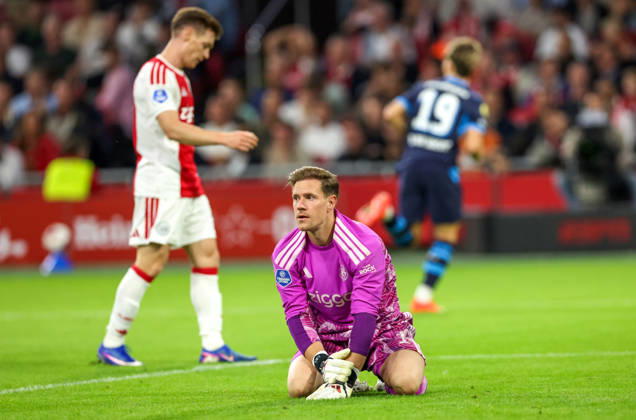 AMSTERDAM AFC Ajax Amsterdam goalkeeper Marc Ter Stegen looks dejected after PSV Eindhoven forward Esmir Bajraktarevic scored during the Vriendenloterij Eredivisie match between Ajax and PSV at the Johan Cruijff ArenA on September 5, 2026, in Amsterdam, Netherlands PETER LOUS EYE4IMAGES DeFodi Images