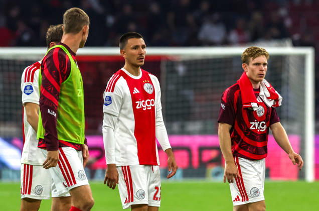 AMSTERDAM: AFC Ajax Amsterdam forward Steven Berghuis and AFC Ajax Amsterdam forward Oliver Edvardsen after the Vriendenloterij Eredivisie match between Ajax and PSV at the Johan Cruijff ArenA on September 5, 2026, in Amsterdam, Netherlands PETER LOUS EYE4IMAGES DeFodi Images