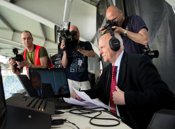 Soccer, Allsvenskan, GAIS IFK Gothenburg Arne Hegerfors plays his final game as a TV commentator Gothenburg, Sweden  Copyright: xDanielxStillerx
