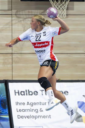 Alsco Women s Handball Bundesliga, 2026–2027 Season: SV Union Halle Neustadt vs. HSG Blomberg Lippe, Halle, Germany, September 9, 2026. Pictured: Judith Tietjen, Blomberg Halle Saale, SWH Arena, Saxony-Anhalt, Germany