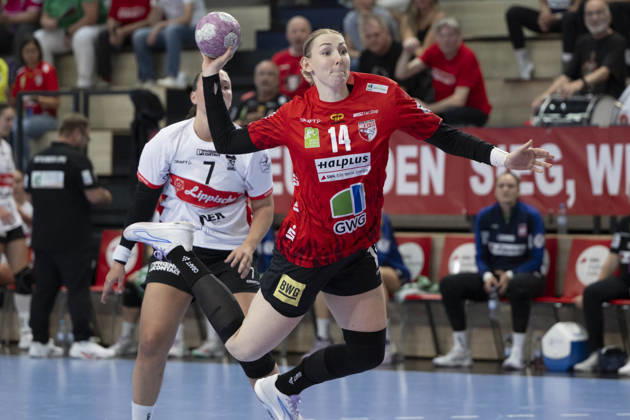 Alsco Women s Handball Bundesliga, 2026–2027 Season: SV Union Halle Neustadt vs. HSG Blomberg Lippe, Halle, Germany, September 9, 2026. Pictured: Tina Wagenlader, Halle, Halle Saale, SWH Arena, Saxony-Anhalt, Germany