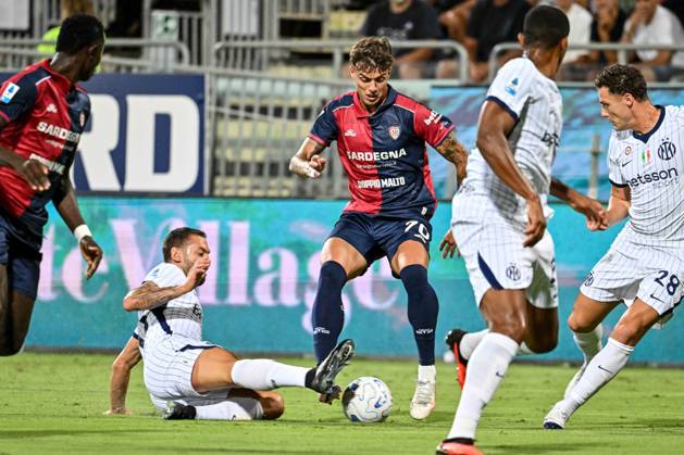 IPA88348440 - Daniel Maldini of Cagliari Calcio during the Cagliari Calcio vs. Inter - FC Internazionale Italian Serie A soccer match in Cagliari, Italy, on August 30, 2026 Copyright: xLuigixCanu IPAxSportx xx IPA88348440
