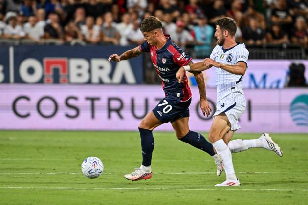 IPA88348521 - Daniel Maldini of Cagliari Calcio during the Cagliari Calcio vs. Inter - FC Internazionale Serie A soccer match in Cagliari, Italy, on August 30, 2026 Copyright: xLuigixCanu IPAxSportx xx IPA88348521