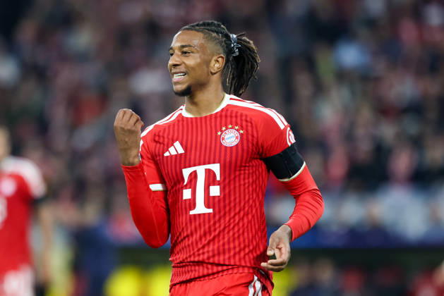 Michael Olise, FC Bayern Munich, 17, gesturing, gesture, body language, cutout, GER, FC Bayern Munich vs. FK Bodo Glimt, soccer, UEFA Champions League, group stage, Matchday 1, 2026–2027 season, September 10, 2026, GER, FC Bayern Munich vs. FK Bodo Glimt, soccer, UEFA Champions League, group stage, Matchday 1, 2026–2027 season, September 10, 2026, Munich Copyright: xEibner-Pressefoto JennixMaulx EP_JML