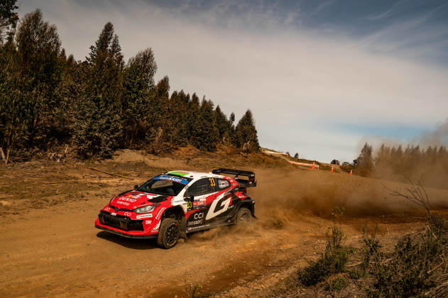 IPA88384001 - Driver Elfyn Evans and co-driver Scott Martin of the Toyota Gazoo Racing WRT team, driving a Toyota GR Yaris Rally1, took part in the shakedown during the FIA World Rally Championship WRC, Motorsport Rallye, WM Rally Chile Biobío 2026 on September 10 in Concepción, Chile. Copyright: xLucaxBarsali IPAxSportx xx IPA88384001
