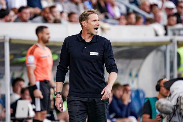 German Soccer Season 2026–2027, 2. Bundesliga, Matchday 5, SV Darmstadt 98 vs. Arminia Bielefeld, Merck Stadium at Böllenfalltor, Darmstadt, Oliver Kirch (Coach), Arminia Bielefeld, facial expressions, emotions, Darmstadt, Merck Stadium at Böllenfalltor, Germany Copyright: xBennetxLongx