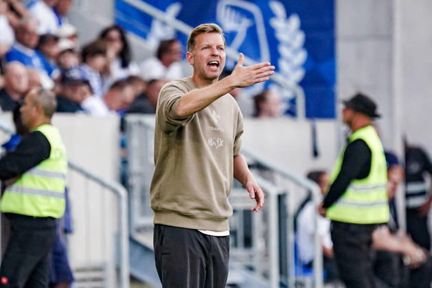 German Soccer Season 2026–2027, 2. Bundesliga, Matchday 5, SV Darmstadt 98 vs. Arminia Bielefeld, Merck Stadium at Böllenfalltor, Darmstadt, Florian Kohfeldt (Coach), SV Darmstadt 98, Gestures, Body Language, Emotion, Facial Expressions, Emotion, Darmstadt, Merck Stadium at Böllenfalltor, Germany Copyright: xBennetxLongx