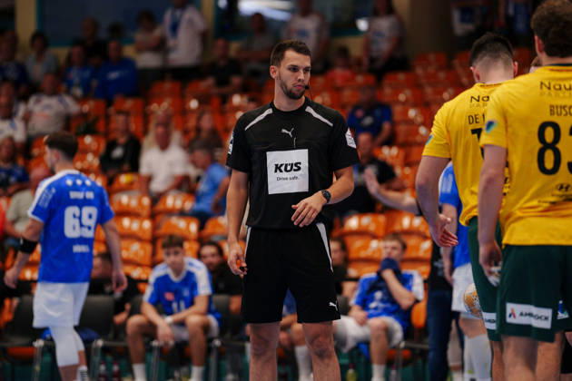 2nd Handball Bundesliga, Matchday 3: Dessau Roßlauer HV 06 vs. VfL Eintracht Hagen, Jannik Rips, on September 11, 2026, at the Anhalt Arena, Dessau Roßlau, Saxony-Anhalt, Dessau Roßlau, Anhalt Arena, Saxony-Anhalt, Germany