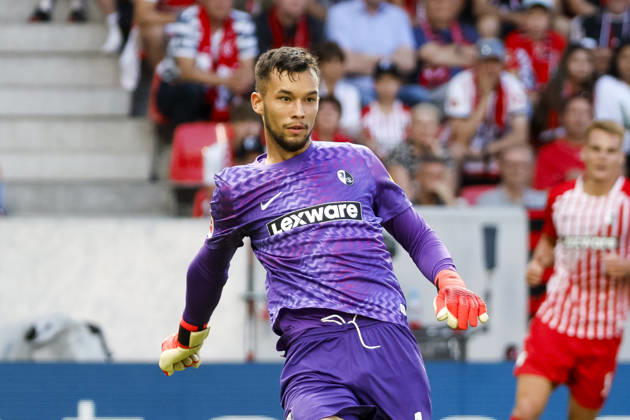 Mio Backhaus, SC Freiburg, 01, Germany, Soccer, Bundesliga 1, Matchday 3, 2026–2027, SC Freiburg vs. Borussia Mönchengladbach, September 12, 2026, Freiburg im Breisgau, Europa-Park Stadium, Germany Copyright: xGrantxHubbsx