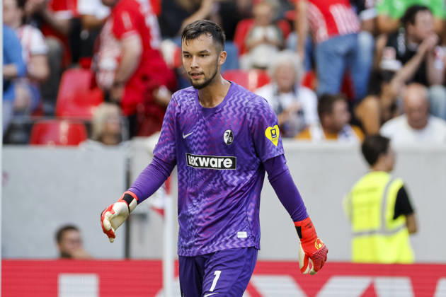 Mio Backhaus, SC Freiburg, 01, Germany, Soccer, Bundesliga 1, Matchday 3, 2026–2027, SC Freiburg vs. Borussia Mönchengladbach, September 12, 2026, Freiburg im Breisgau, Europa-Park Stadium, Germany Copyright: xGrantxHubbsx