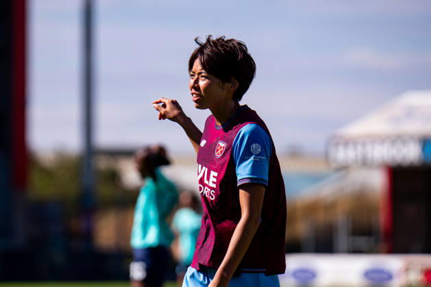 Barclays Women™s Super League match between West Ham United and London City Lionesses LONDON, ENGLAND - SEPTEMBER 12: Saki Kumagai of West Ham United during the Barclays Women™s Super League match between West Ham United and London City Lionesses at Chigwell Construction Stadium on September 12, 2026 in London, England (Photo by Nina Farooqi beanhive) London United Kingdom Copyright: xNinaxFarooqix