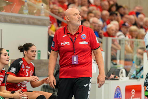 Herbert Mueller, Thueringer HC, Coach (GER), Thueringer HC vs. FRISCH AUF Göppingen, Handball, Alsco Women s Handball Bundesliga, 2026–2027 Season, Matchday 3, Saturday, 6:00 p.m., September 12, 2026, Germany, Thueringer HC vs. FRISCH AUF Göppingen, Handball, Alsco Women’s Handball Bundesliga, 2026–2027 season, Matchday 3, Saturday, 6:00 p.m., September 12, 2026, Bad Langensalza Copyright: xMartinxHerbstx